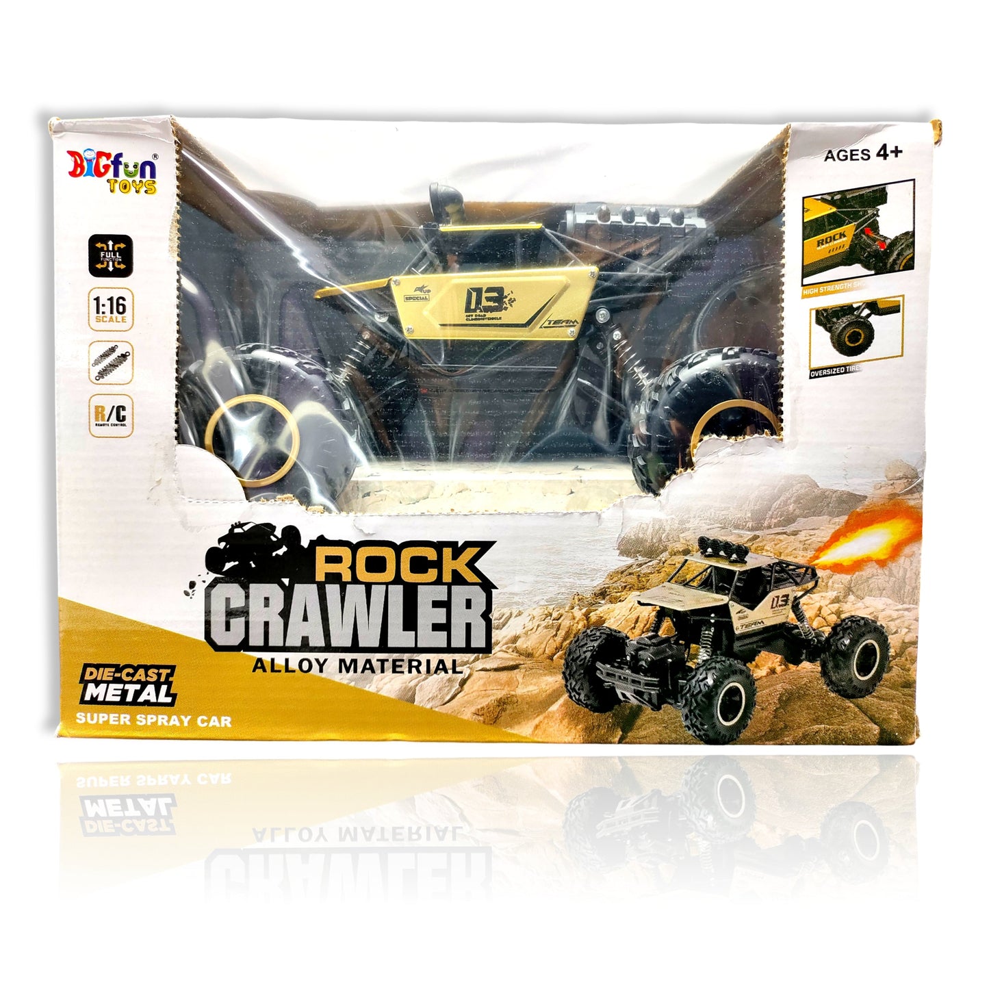 R/c Rock Crawler with spray Spary Remote Control Car for Kids, 5 Function 1:16 Rc Car Toys for Boys