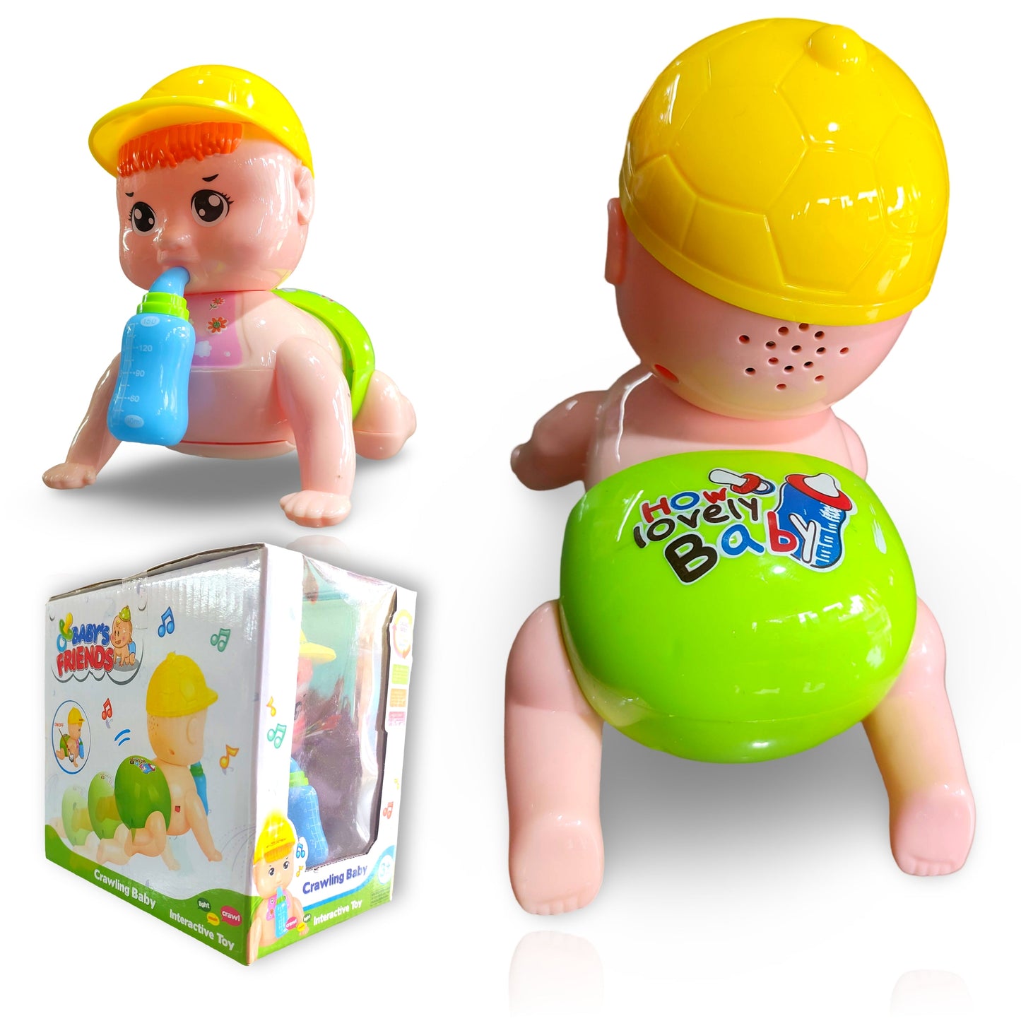 Crawling Baby Musical Toy for Infants 6-12 Months Battery Operated Musical Crawling Baby Toy (Pack of 1)