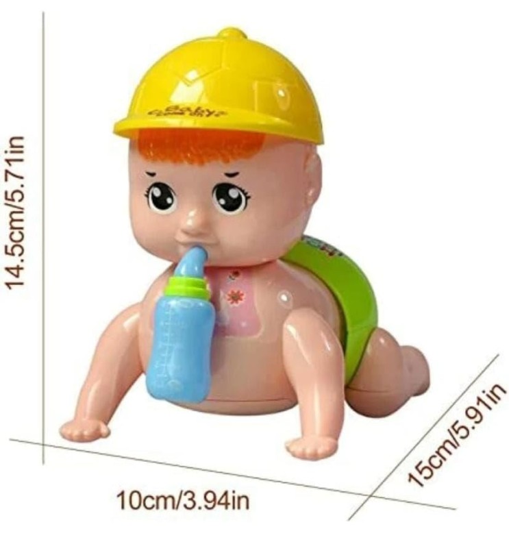 Crawling Baby Musical Toy for Infants 6-12 Months Battery Operated Musical Crawling Baby Toy (Pack of 1)