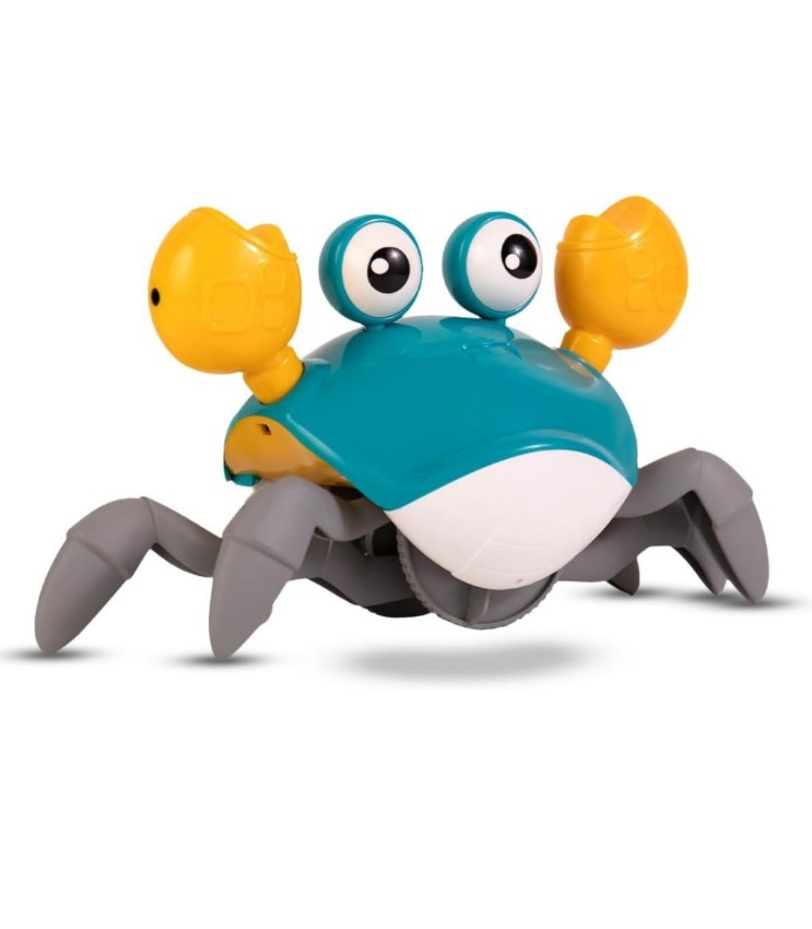 Crawling Crab Musical Toy with LED Lights & Rechargeable Battery, Electronic Walking Moving Toy | Interactive Early Learning and Entertainment Toys for Kids,Toddlers & Infants