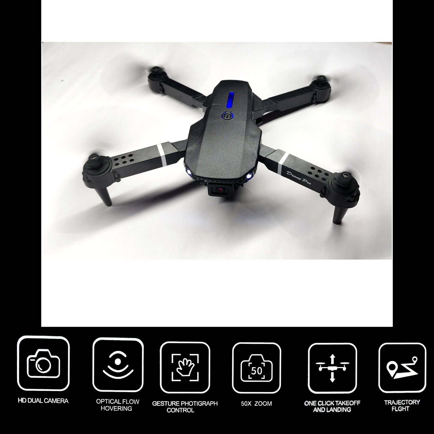 E88 Pro RC Mini Drone 4K Camera Foldable Aerial Photography Quadcopter With Stiff Remote Control Drone