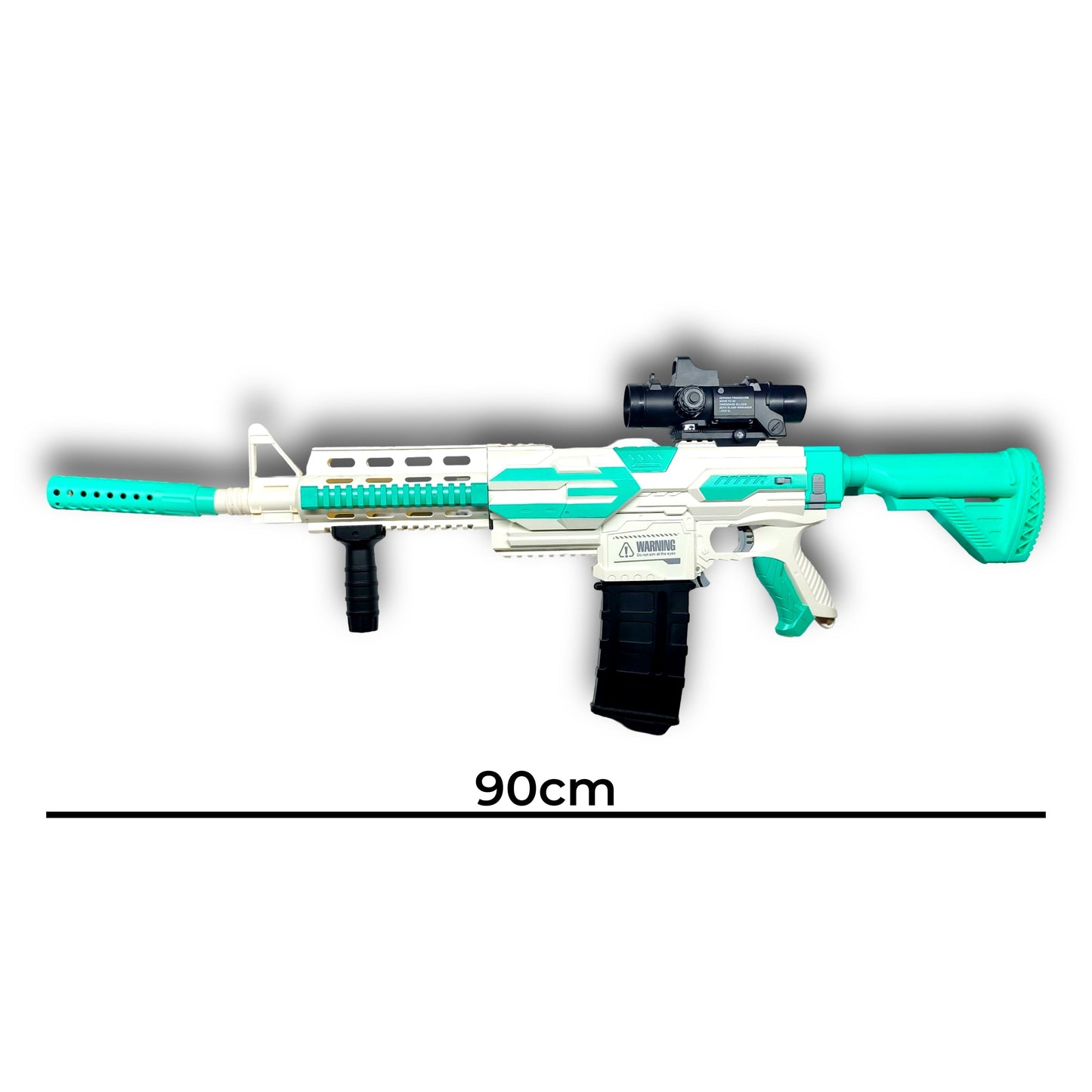 M416 Model With See Through Scope, Motorized Storm Shooting Carbine Blaster Gun